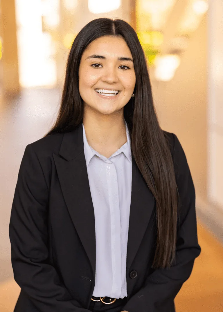 Smiling woman in professional attire